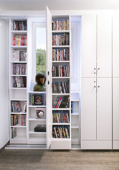 Locking Sliding DVD Cabinet