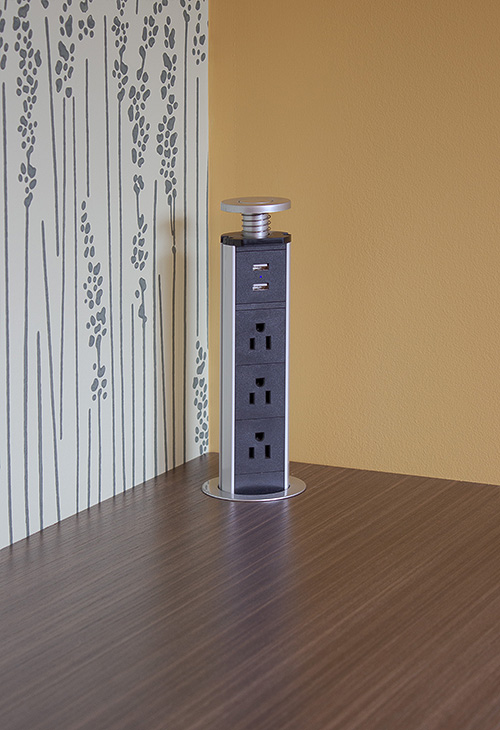 Breakfast Nook with Pop-up Power Outlet