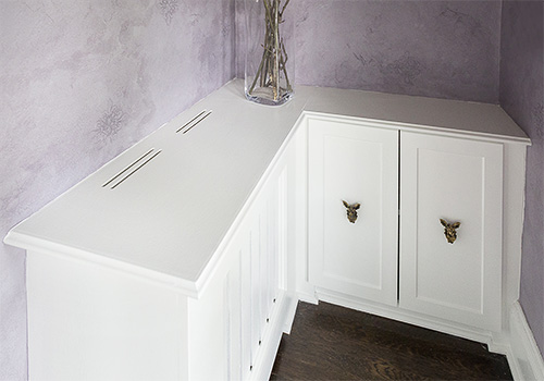 Radiator Cover with Storage Cabinet Top Angle