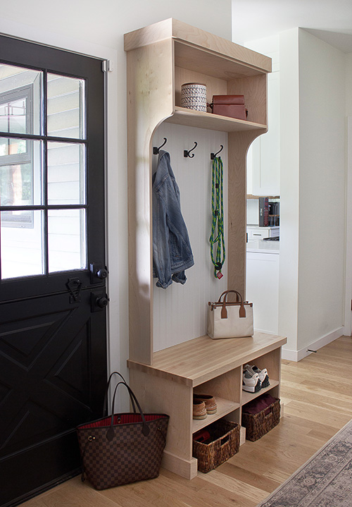 Solid Maple Mudroom Cabinet with Bench