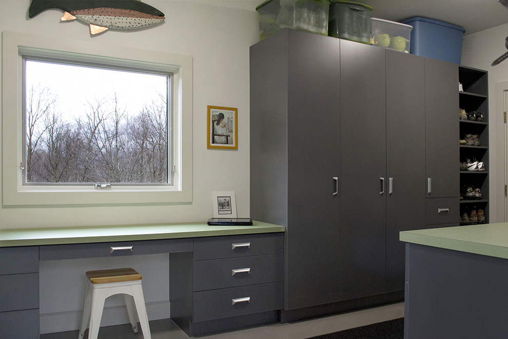 Sportsman Themed Mudroom and Laundry Room