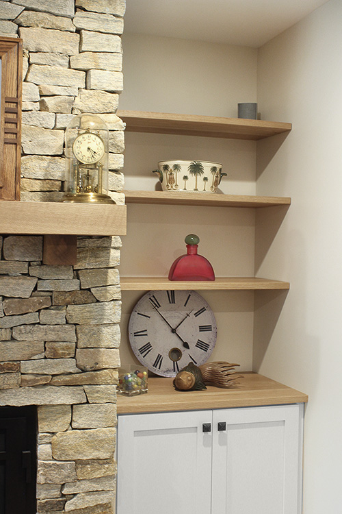 Alcove Floating Display Wood Shelves Close Up