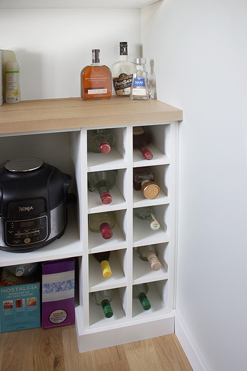 Custom Pantry Wine Storage Cubbies