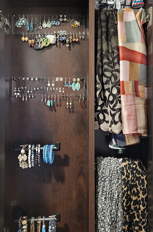 Acrylic Earring Holder for Rylex Custom Closet Designs in Tuxedo, NY