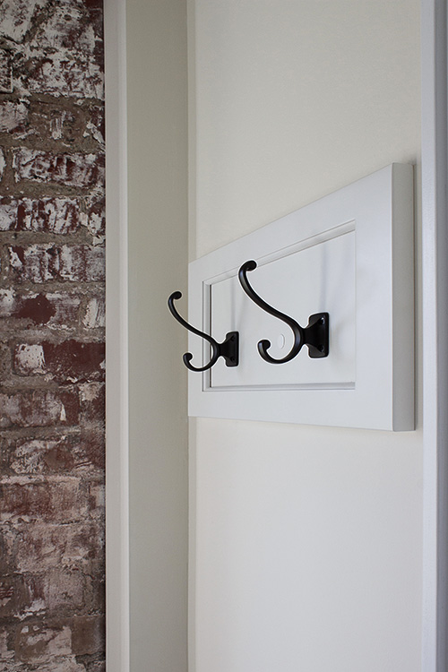 Entryway Coat Rack Hooks Close Up