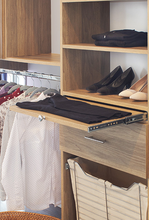 Closet with Hidden Shelf Space