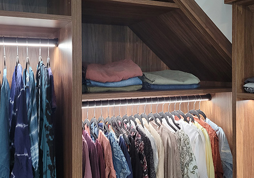 LED Lit Closet Garment Rod for Primary Closet Designs