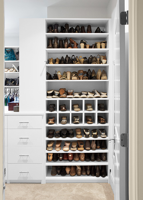 Closet Shoe Cubbies and Adjustable Shoe Shelves