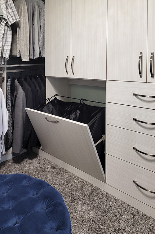Tilt-Out Closet Hamper with Durable Nylon Bag for our Custom Closets, Laundry Cabinets & Linen Closets
