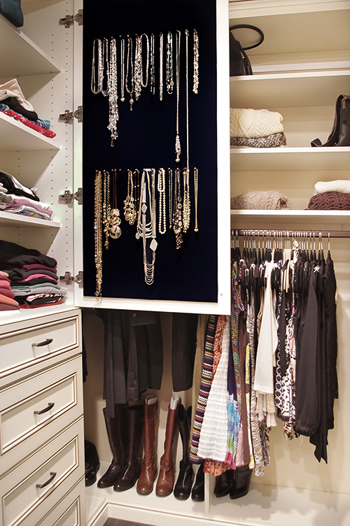 Velvet Lined Necklace Cabinet Door