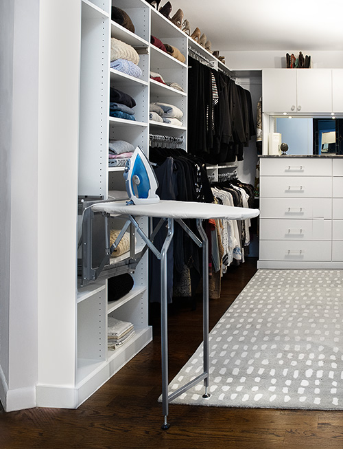Closet Folding Ironing Board for Custom Closets