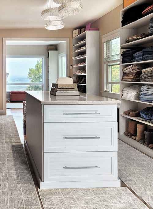 Master Walk-In with Closet Island with Drawers