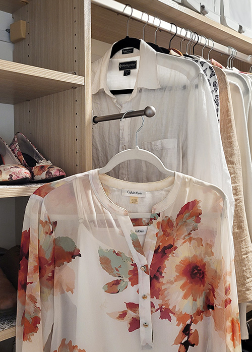 Luxury Custom Closet for Couples with Valet Rod