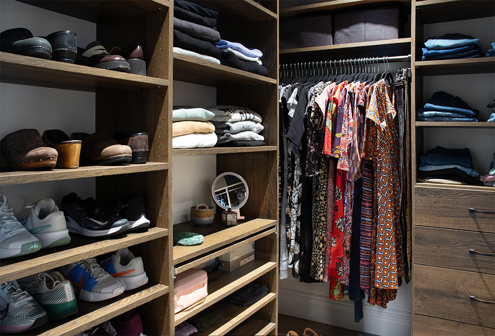 Custom Primary Closet with Pull-Out Shelf