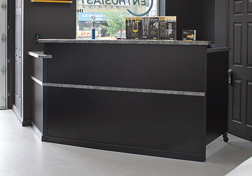 Lobby Reception Desk Company Branding