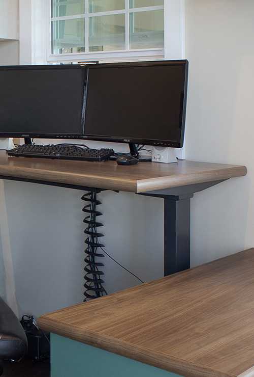 Sit-Stand Desk Cable Management