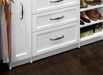 Closet Cabinet with Conestoga Base Moulding