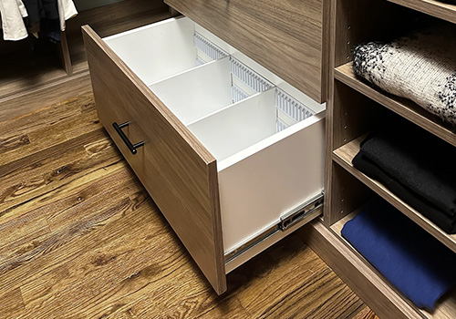 Deep Drawer with Drawer Divider System