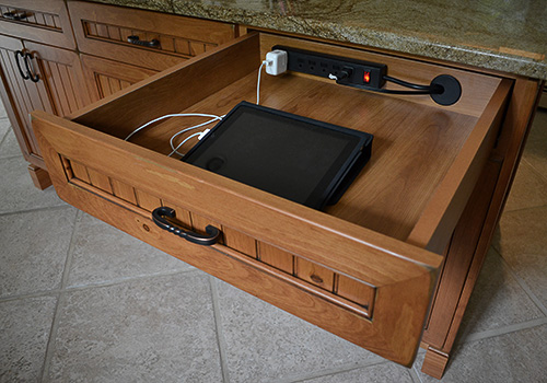 Electronics Recharging Office Drawer