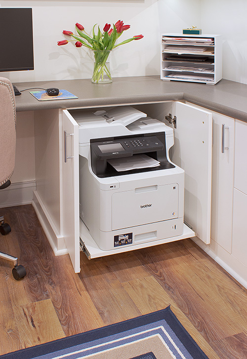 Pullout Printer Shelf