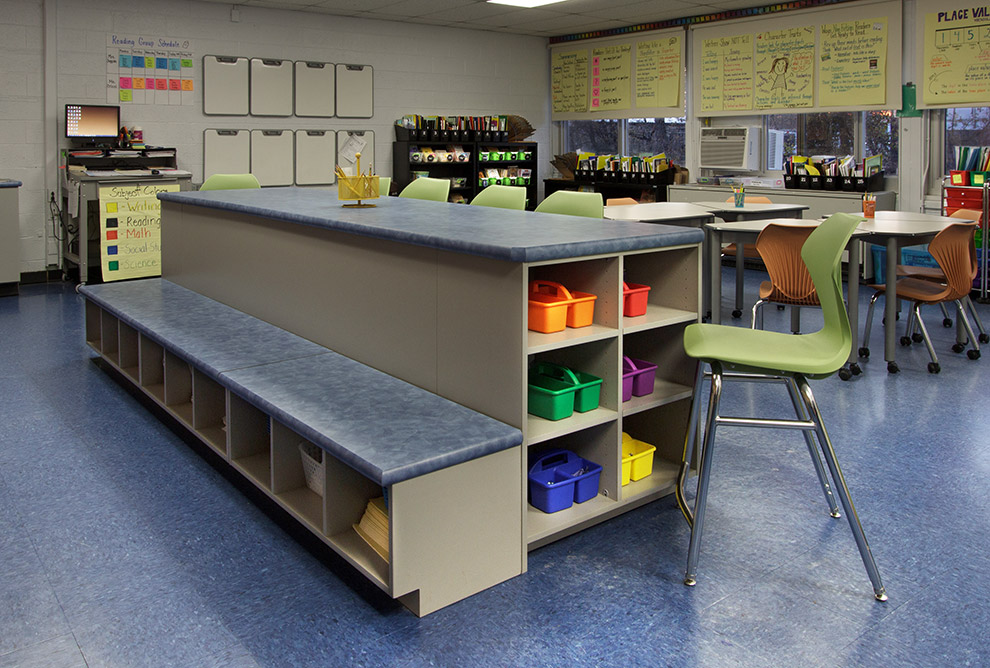 Multi-Purpose Classroom Furniture with Targeted Storage