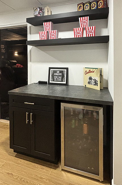 Concession Stand Cabinet | Wall to Wall DVD Storage | Cold Springs, NY