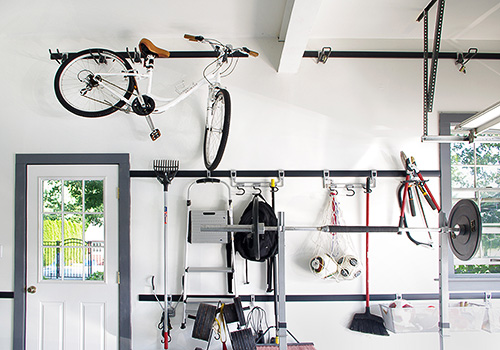 Garage Bike and Tool Storage Racks with Hooks