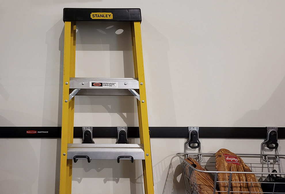 Garage Wall System for Hanging Tools and Baskets