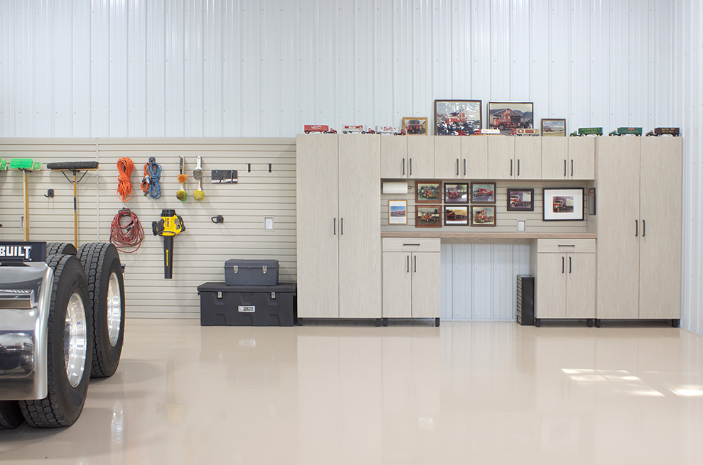 Garage Storage Cabinets with HandiWall® Flexible Hanging System