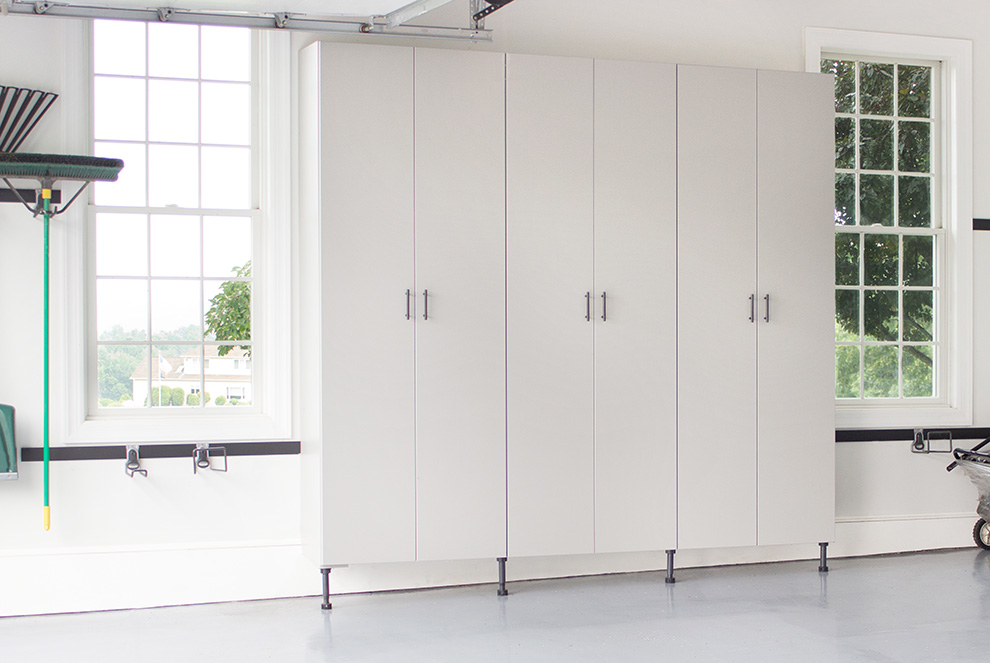 Garage Storage Cabinets Elevated Off the Floor