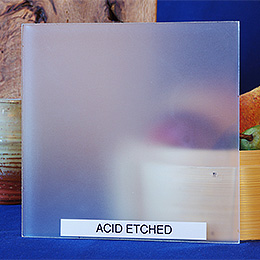 Acid Etched Cabinet Glass