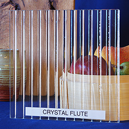 Crystal Fluted Decorative Cabinet Glass