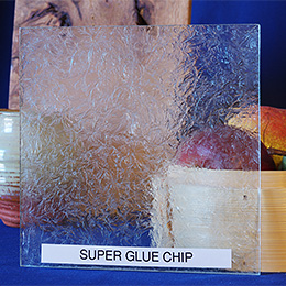 Super Glue Chip Textured Cabinet Glass