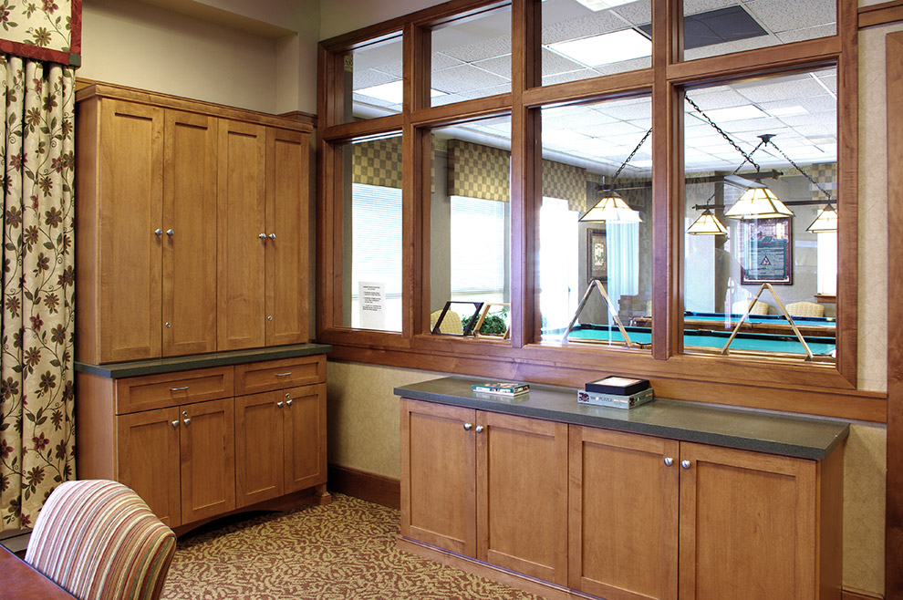 Cabinet Hutch Buffet with Corian Countertop