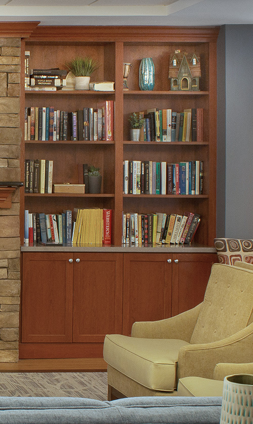 Dementia Community Cabinets with Open Shelves