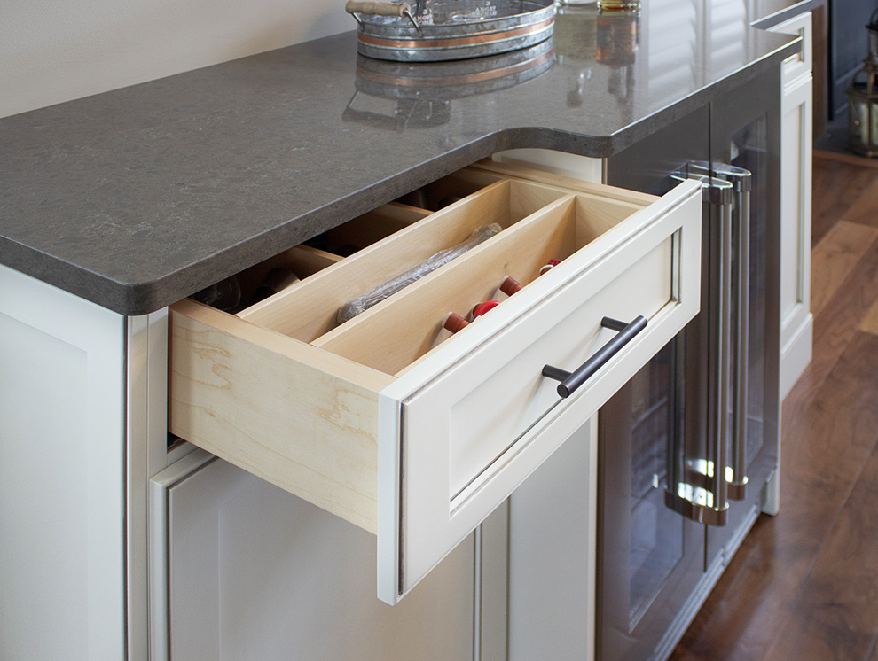 Divided Drawer for Home Bar Cutlery