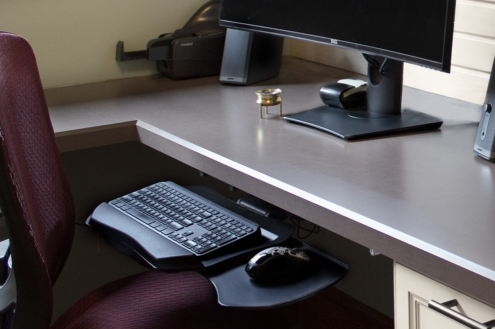 Articulating Keyboard Tray for Home Office Desk Close Up