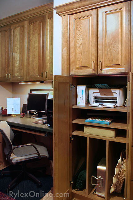 Built-In Office Storage Cabinet for Printer