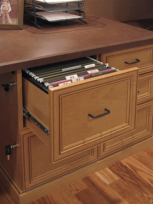 Cherry Wood Office File Drawers with Locks