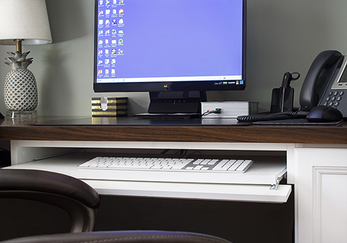 Sliding Concealed Keyboard Desk Tray