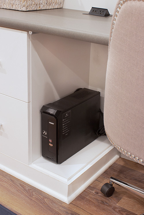 Custom Office Desk with CPU Stand