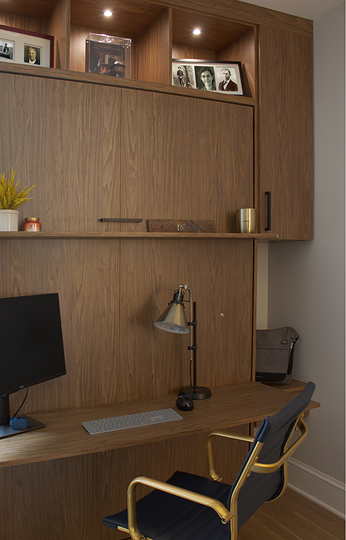 Office Desk Cabinet with Open Shelves and Storage Cabinet