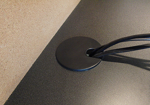 Black Cable Grommet for Office Desk