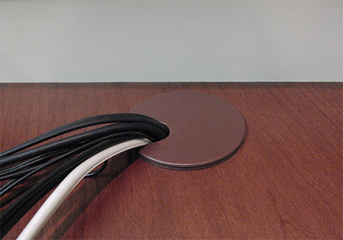 Brown Cable Grommet for Office Desk