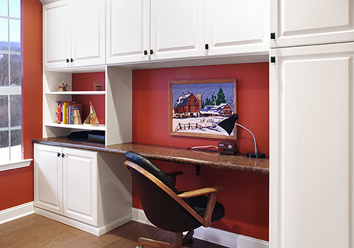 Ample Home Desk Work Surface with Storage Cabinets