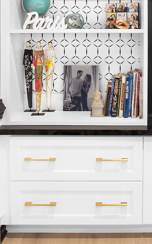 Home Office Cabinet Drawers with Stylish Open Bookcase Shelves