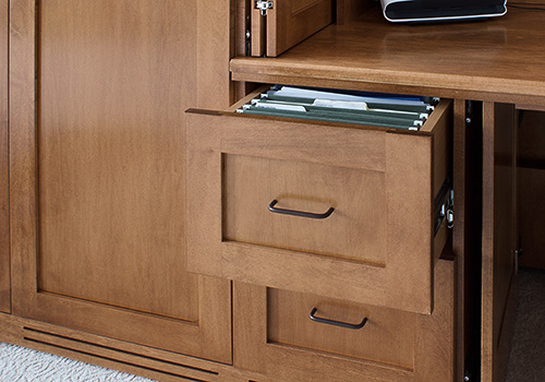 Desk File Drawers with Lower Cabinet Heat Vents