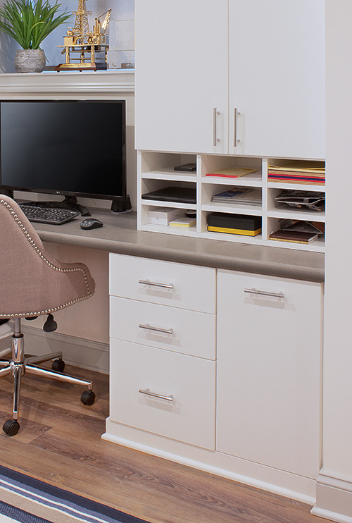 Home Office Cabinet with Lateral Paper Cubbies