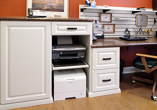 Printer Pullout Cabinet Desk and File Drawers