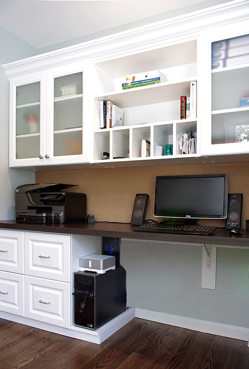 Overhead Office Cabinets with Paper Cubbies and Shelves